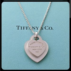 Genuine Return To Tiffany & Co rare mother of pearl heart necklace